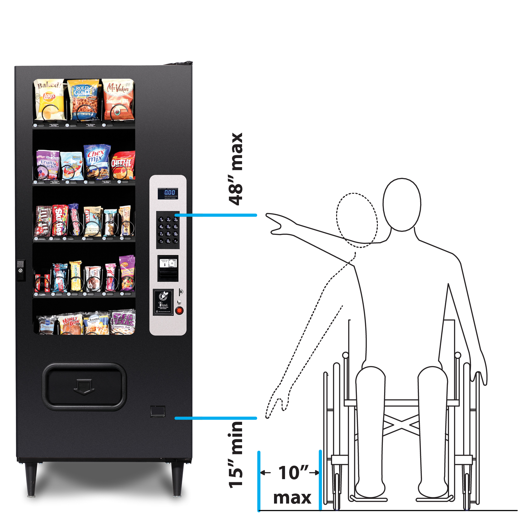 Many vending machines from Selectivend are ADA complaint, making them simple for everyone to use.
